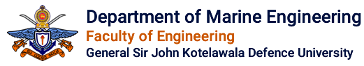 Department of Marine Engineering - Faculty of Engineering, KDU